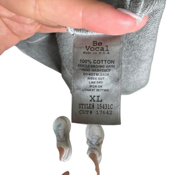 Vocal Taupe Vintage Wash Long Sleeve Draped Open Cardigan Layering Sweater - Picture 11 of 11